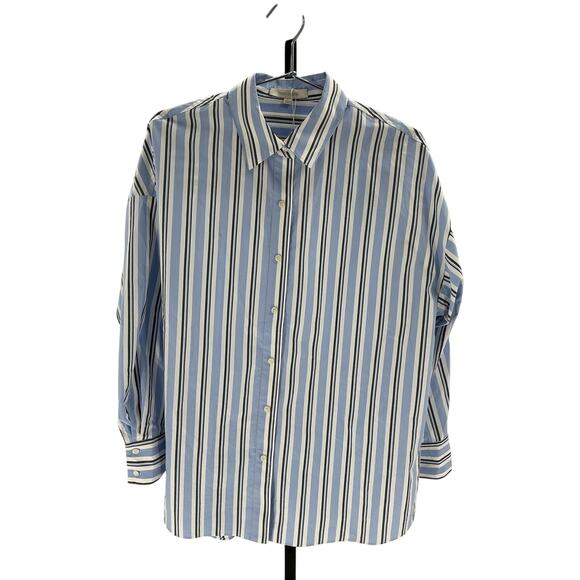 Favorite Daughter Tops - Favorite Daughter 'The Ex-Boyfriend' Blue Cotton Shirt Size S